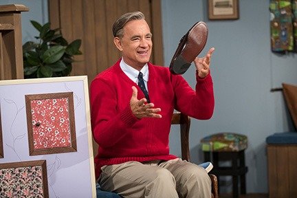 Tom Hanks as Mister Rogers in "A Beautiful Day in the Neighborhood."