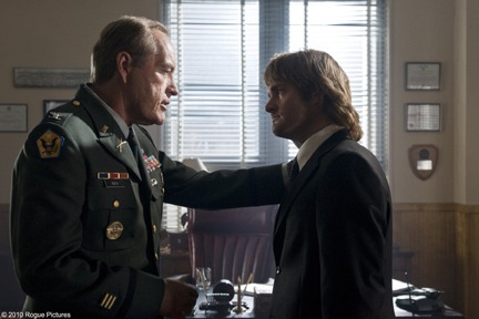 (L-R) Powers Boothe as Col. Faith and Will Forte as MacGruber in "MacGruber."