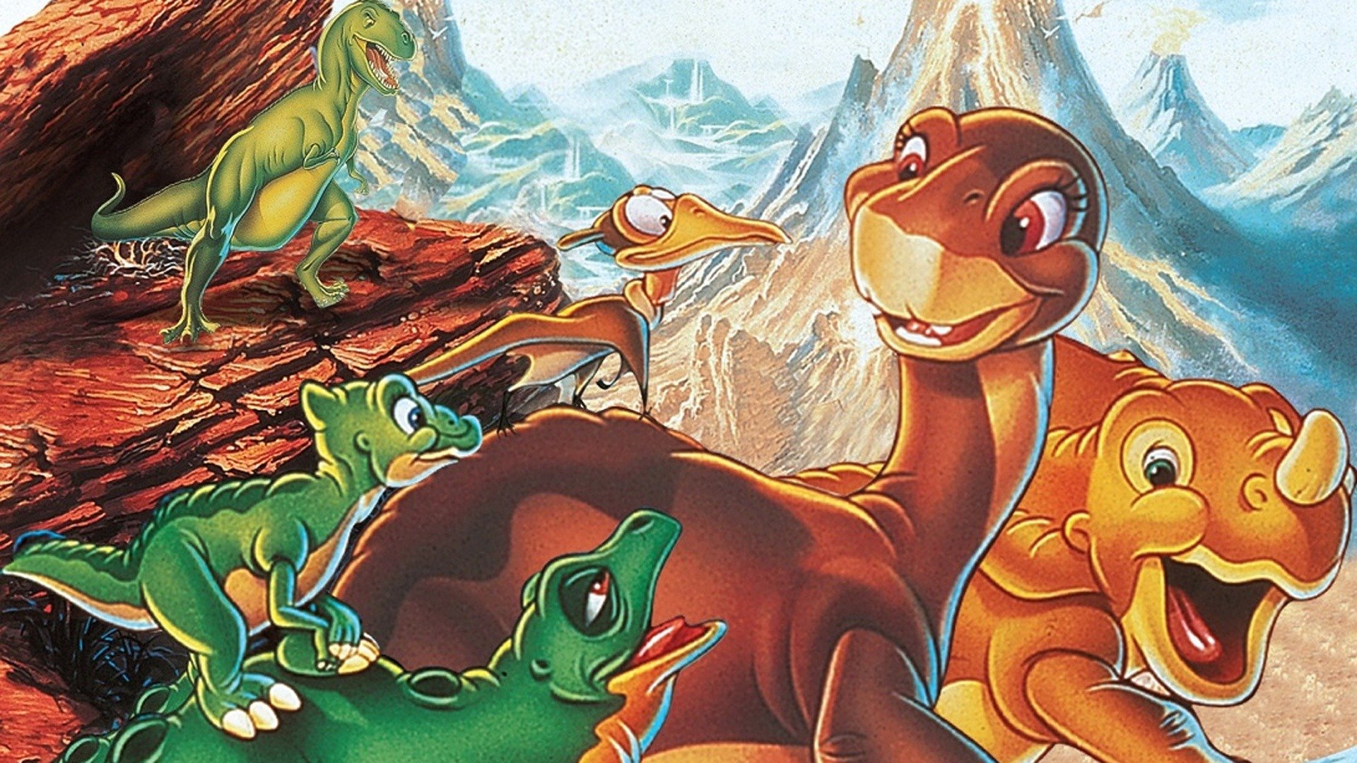 The Land Before Time: Official Clip - Petrie Saves His Friends From ...