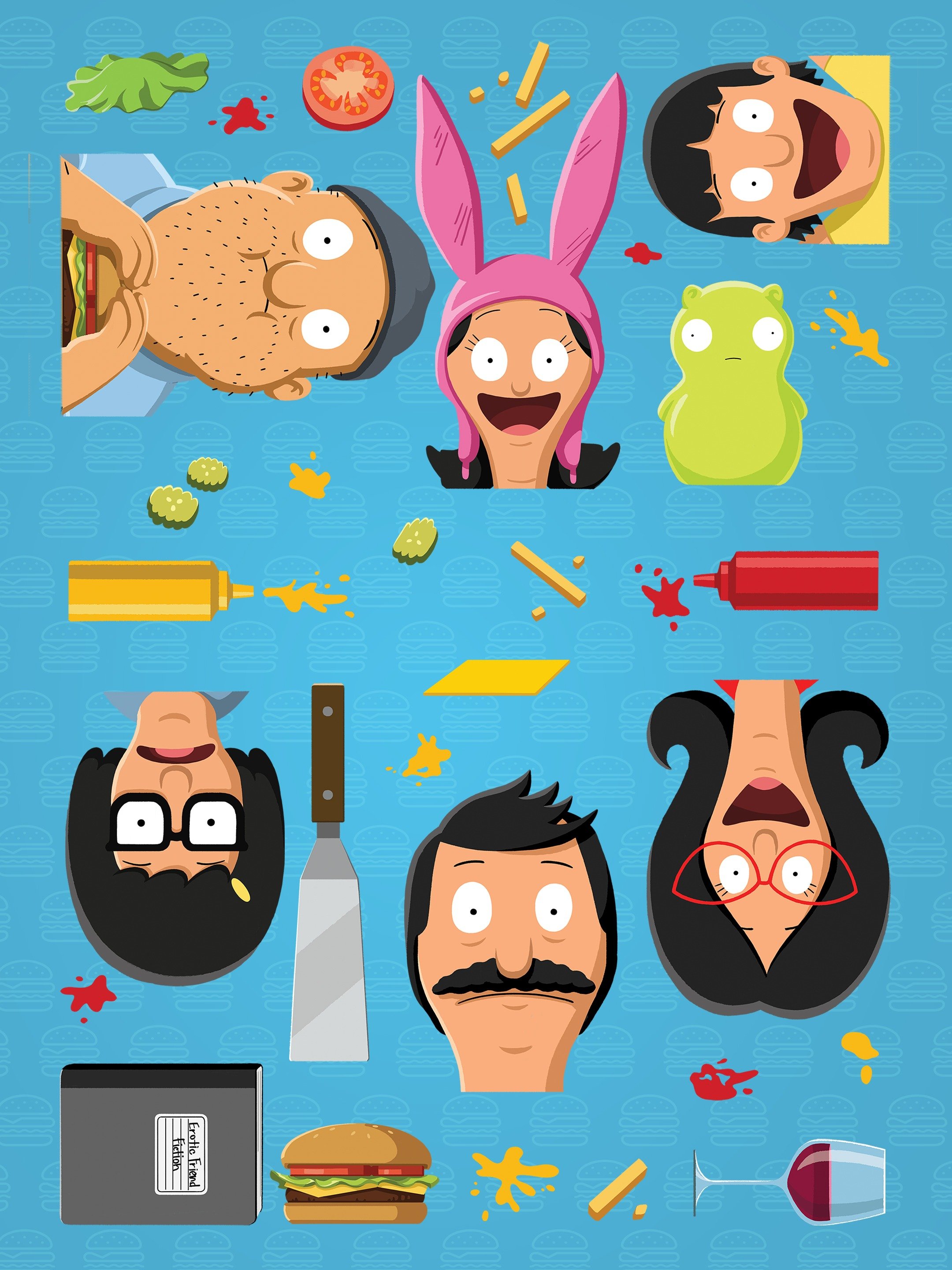 My favorite Bobs Burgers iPhone wallpapers As you can see they all have  Kuchi Kopi in them  Enjoy  rBobsBurgers